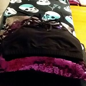 Velvet Rose black bra with crossed straps